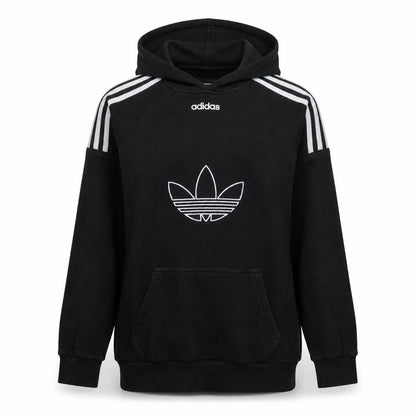 Adidas Womens Black XS Pullover Hoodie with Trefoil Logo