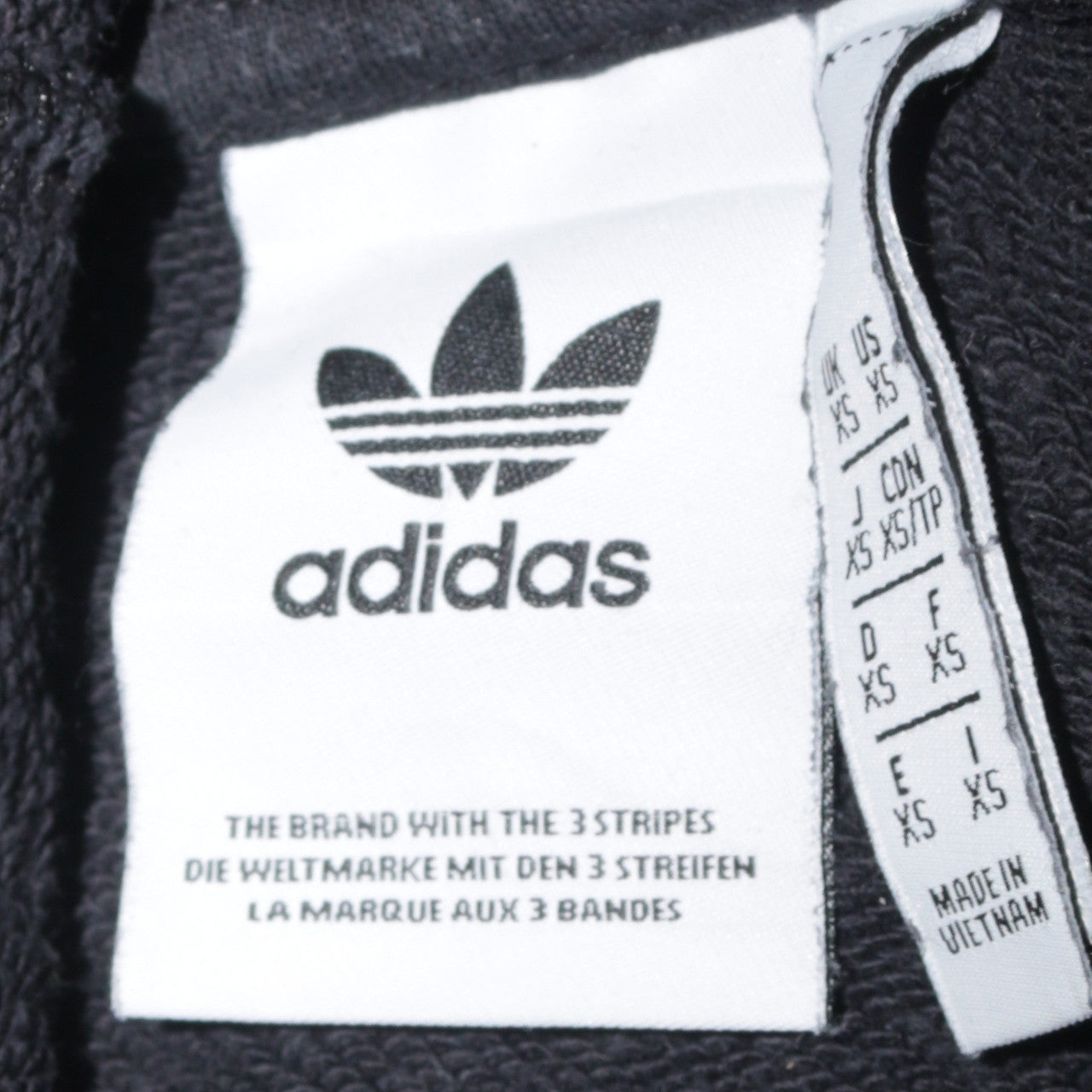 Adidas Womens Black XS Pullover Hoodie with Trefoil Logo