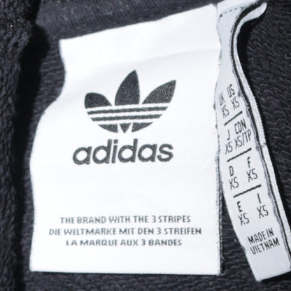 Adidas Womens Black XS Pullover Hoodie with Trefoil Logo