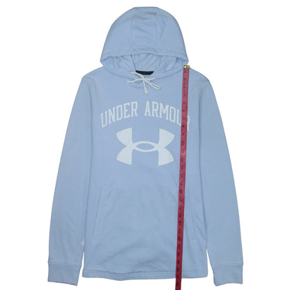 Under Armour Women Blue Pullover Hoodie Medium Loose Fit Logo Sweatshirt