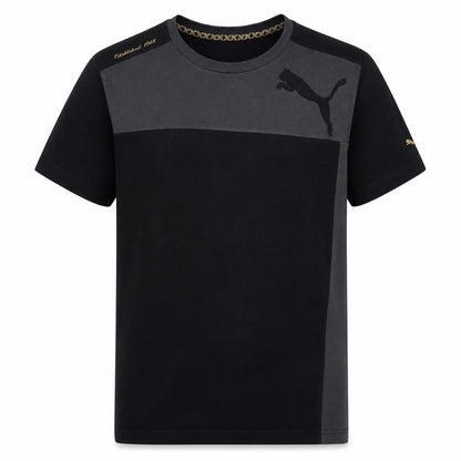 Puma Mens Black Colourblock Cotton Crew Neck T-Shirt Size L
