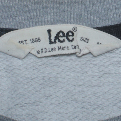 Lee Men's Grey Logo Pullover Sweatshirt Medium Crew Neck