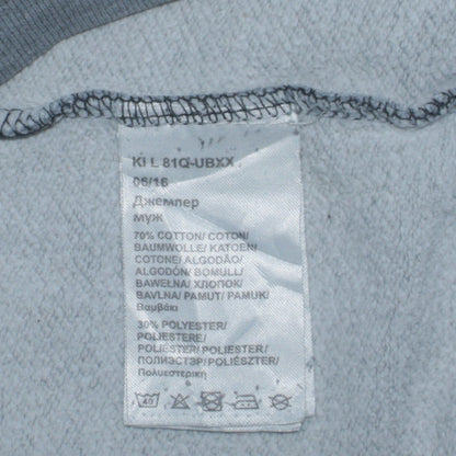 Lee Men's Grey Logo Pullover Sweatshirt Medium Crew Neck