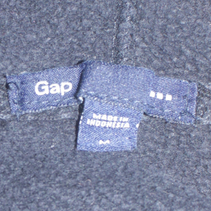 GAP Men’s Black Pullover Hoodie Medium Logo Fleece Sweatshirt