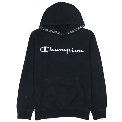 Champion Boys Black Pullover Hoodie Size 13-14 Years Cotton Blend