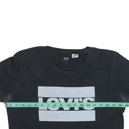 Levi's Women's Black Cotton Logo T-Shirt Medium