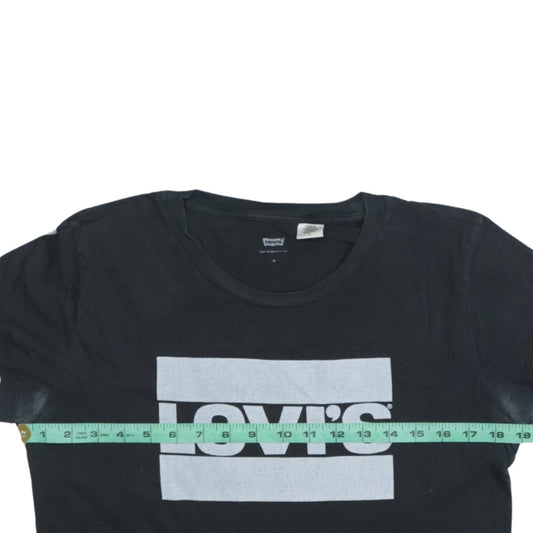 Levi's Women's Black Cotton Logo T-Shirt Medium