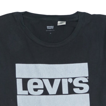 Levi's Women's Black Cotton Logo T-Shirt Medium