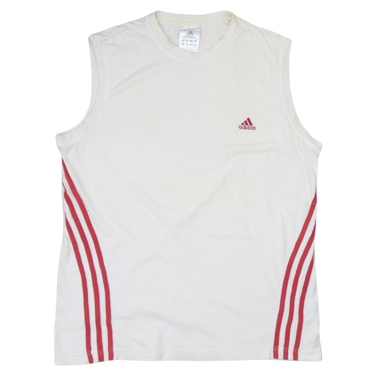 Adidas Men's White Sleeveless Tank Top Medium Athletic Fit