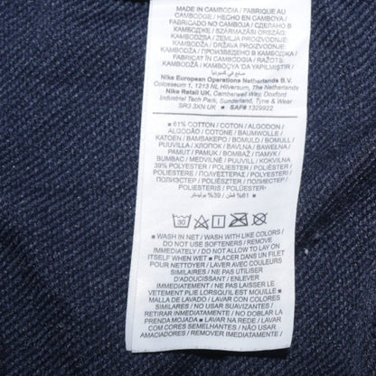 Nike Men's Blue Pullover Hoodie Medium Dri-FIT Logo Sweatshirt