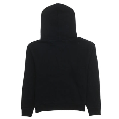 Tommy Jeans Women's Black Hoodie Medium Pullover Cotton Blend Casual Sweatshirt
