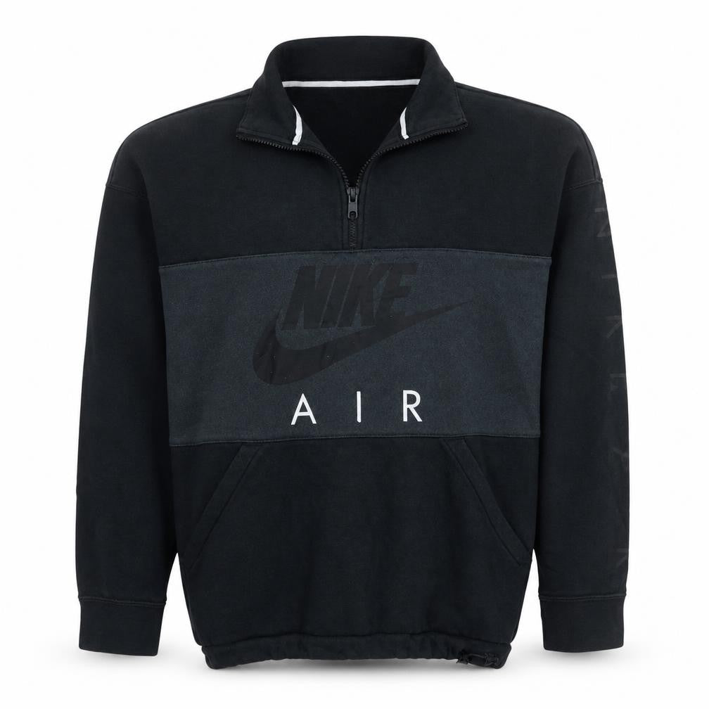 Nike Men's Black 1/2 Zip Air Logo Sweatshirt Size M