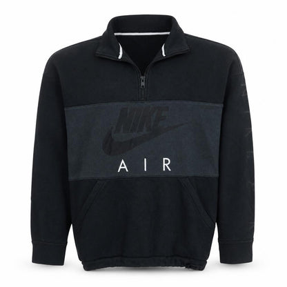 Nike Men's Black 1/2 Zip Air Logo Sweatshirt Size M