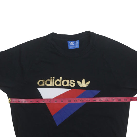 Adidas Men's Black Long Sleeve Logo T-Shirt Size M Regular Fit