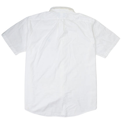 Ralph Lauren Men's White Slim Fit Button-Down Short Sleeve Shirt XL