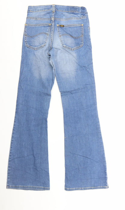 Lee Womens Blue Bootcut Stretch Denim Jeans Size 30 Regular