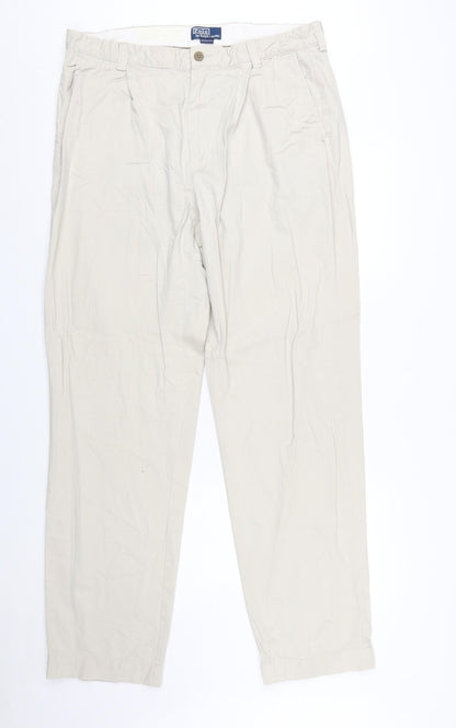 Polo Ralph Lauren Men's Beige Chino Trousers 40x34 Regular Fit