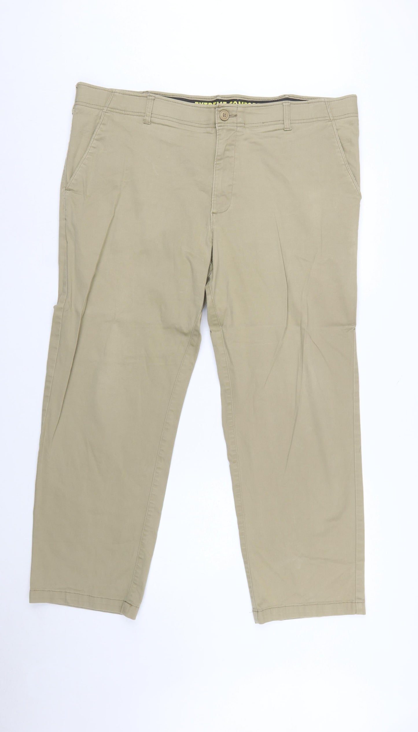 Lee Extreme Comfort Beige Men's Chino Trousers 42W 30L Straight Fit