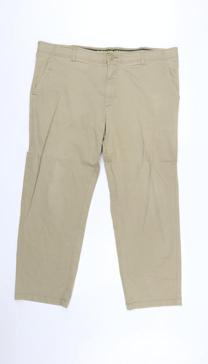 Lee Extreme Comfort Beige Men's Chino Trousers 42W 30L Straight Fit