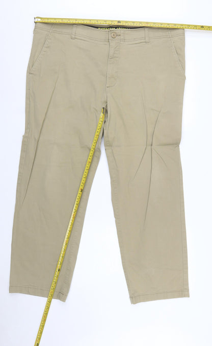 Lee Extreme Comfort Beige Men's Chino Trousers 42W 30L Straight Fit