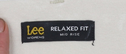 Lee Womens Beige Cargo Capri Trousers Size 24W Relaxed Fit Mid Rise
