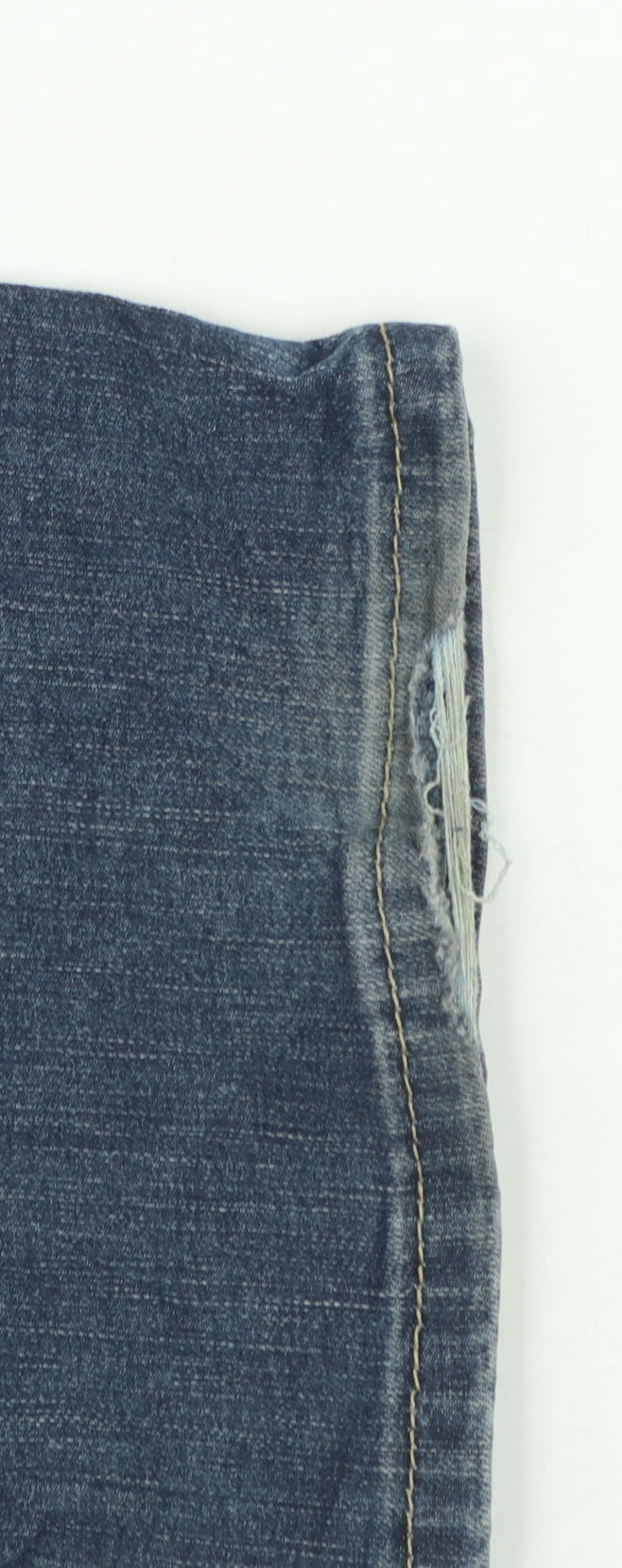 Levi Strauss Women's Blue Mid-Rise Straight Jeans Size 16