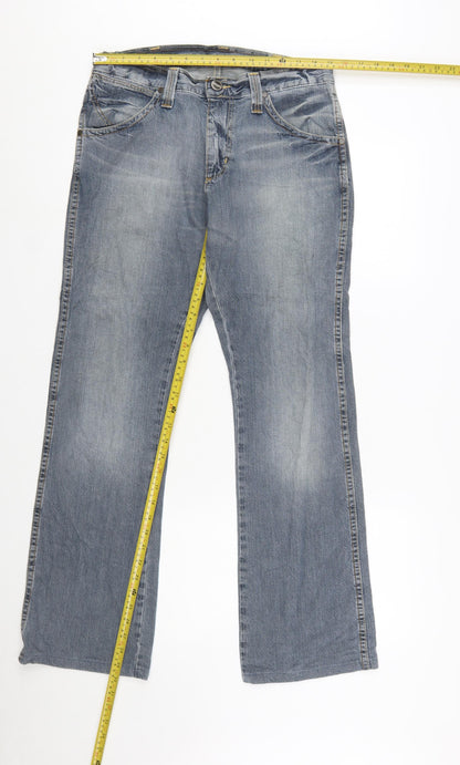 Wrangler Men Blue 30x32 Straight Leg Denim Jeans Dayton