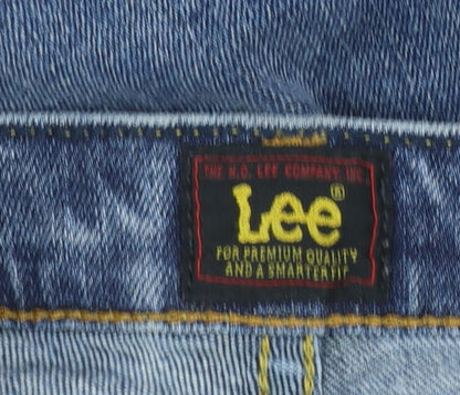 Lee Men's Blue Regular Fit Rider Straight Denim Jeans W34 L30