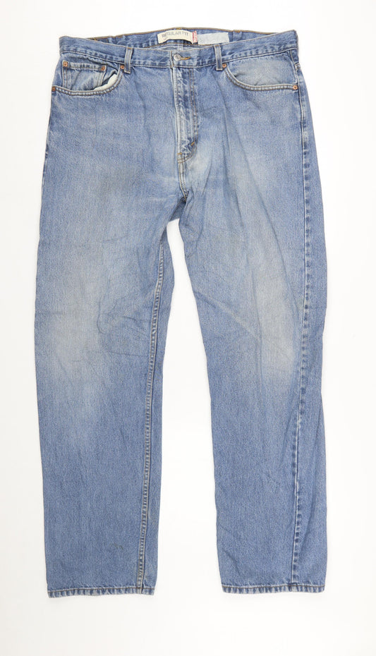 Levi's 505 Regular Fit Men's Blue Straight Jeans W40 L34 Denim Classic