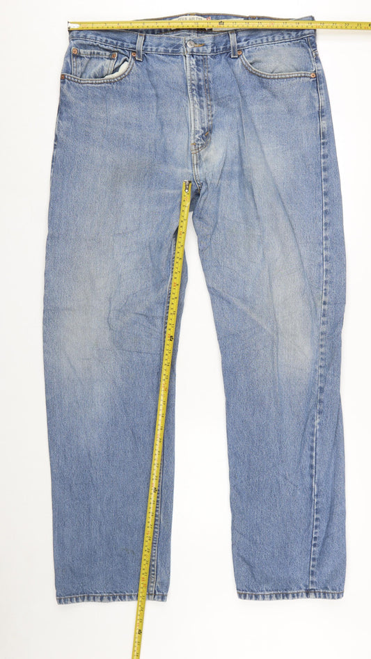 Levi's 505 Regular Fit Men's Blue Straight Jeans W40 L34 Denim Classic