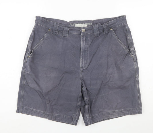 Duluth Trading Co Men's Grey Cargo Work Shorts Size 38 Regular Fit