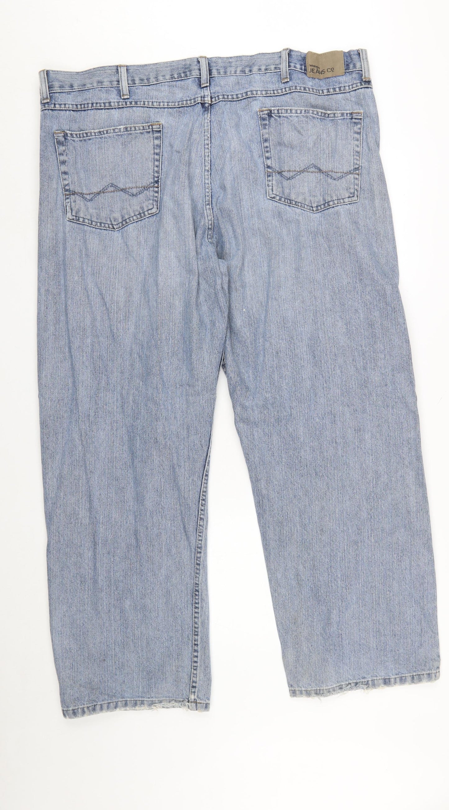Wrangler Men's Blue 42x30 Relaxed Straight Leg Denim Jeans