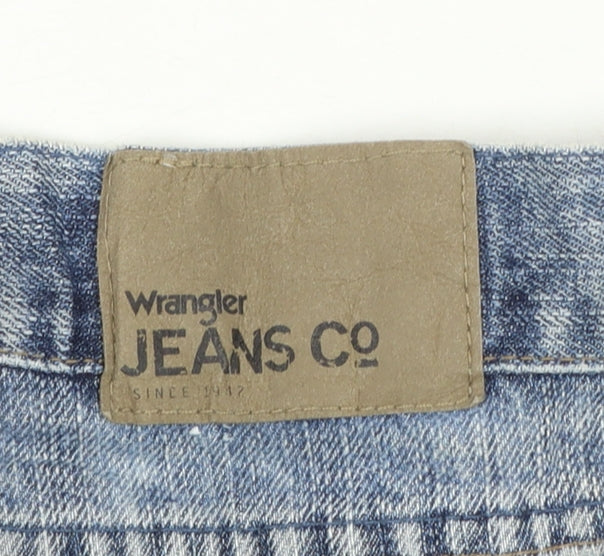 Wrangler Men's Blue 42x30 Relaxed Straight Leg Denim Jeans