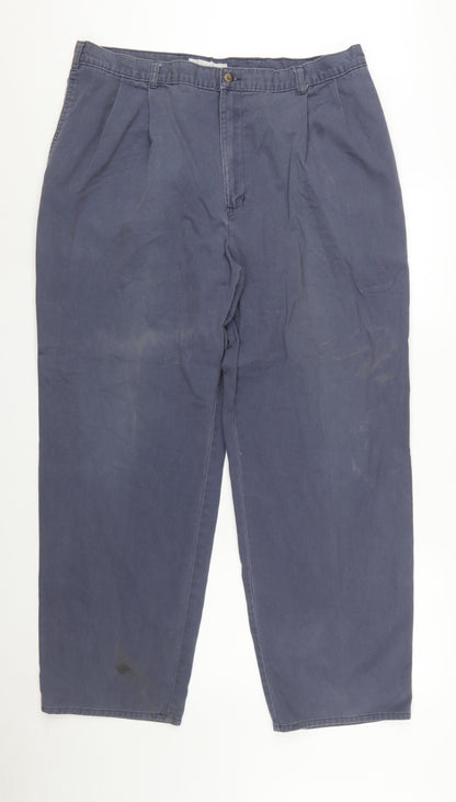 Dockers Men’s Blue Chino Trousers Size 40W 32L Relaxed Fit