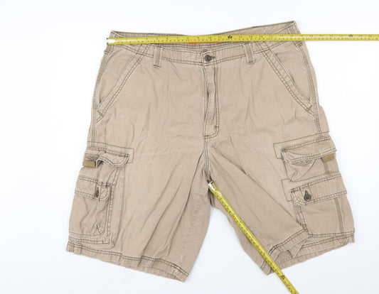 Lee Dungarees Men's Beige Cargo Shorts Size 38 Cotton Workwear