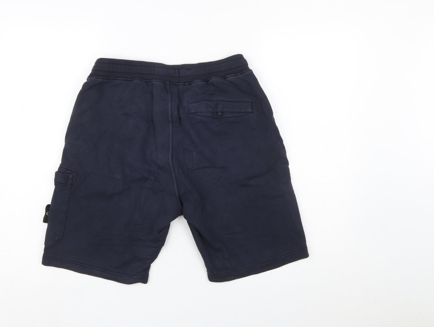 Stone Island Men's Blue Cargo Jersey Shorts Size S