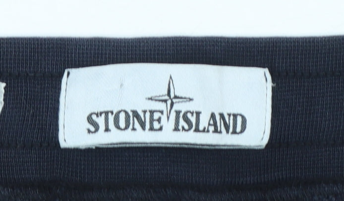 Stone Island Men's Blue Cargo Jersey Shorts Size S