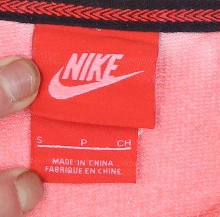 Nike Men's Pink Sleeveless Hooded Vest Hoodie Size S Cotton