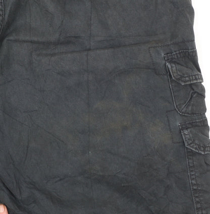 Lee Men’s Black Cargo Shorts Size 42 Cotton Canvas Casual