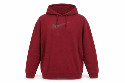 Nike Men's Red Pullover Hoodie Small Regular Fit Fleece Logo Sportswear