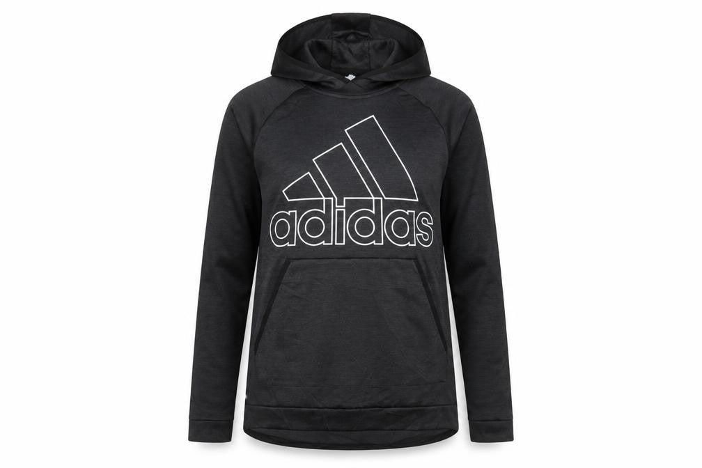 Adidas Women's Black Pullover Hoodie Size L 16-18 Polyester Athletic