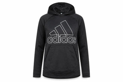 Adidas Women's Black Pullover Hoodie Size L 16-18 Polyester Athletic