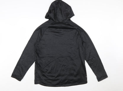 Adidas Women's Black Pullover Hoodie Size L 16-18 Polyester Athletic