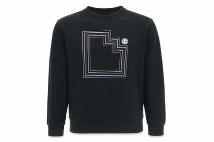 Element Men's Black Small Crew Neck Graphic Sweatshirt
