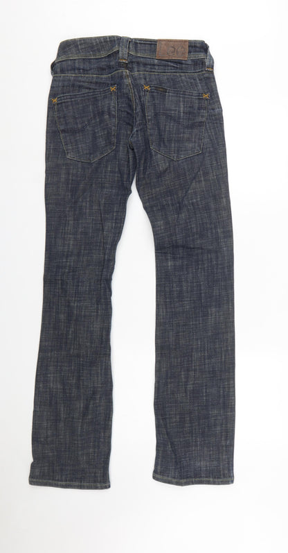 Lee Women Blue Straight Stretch Denim Jeans Size 10