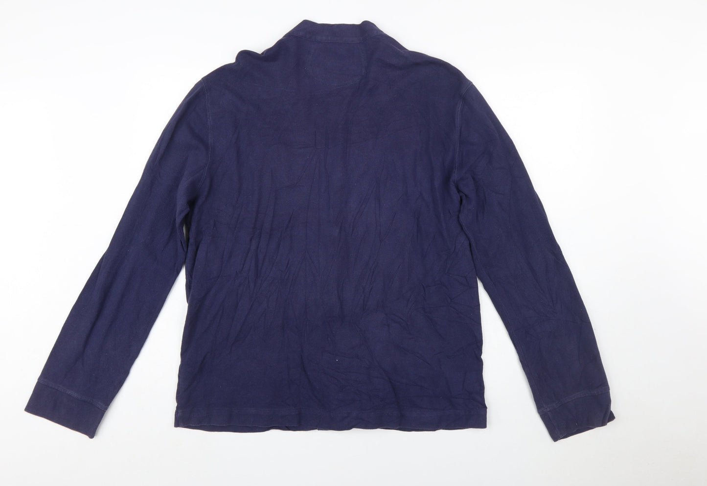 Ralph Lauren Men's Blue Cotton V-Neck Cardigan XL