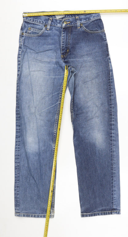 Lee Men's Blue Denim Straight Jeans 30x30 Regular Fit