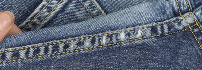 Lee Men's Blue Denim Straight Jeans 30x30 Regular Fit