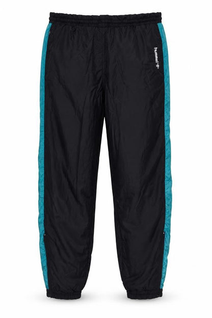 Hummel Men's Black Windbreaker Track Trousers Size L Retro 90s