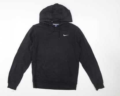 Nike Men's Black Pullover Hoodie Small Logo Fleece Sweatshirt